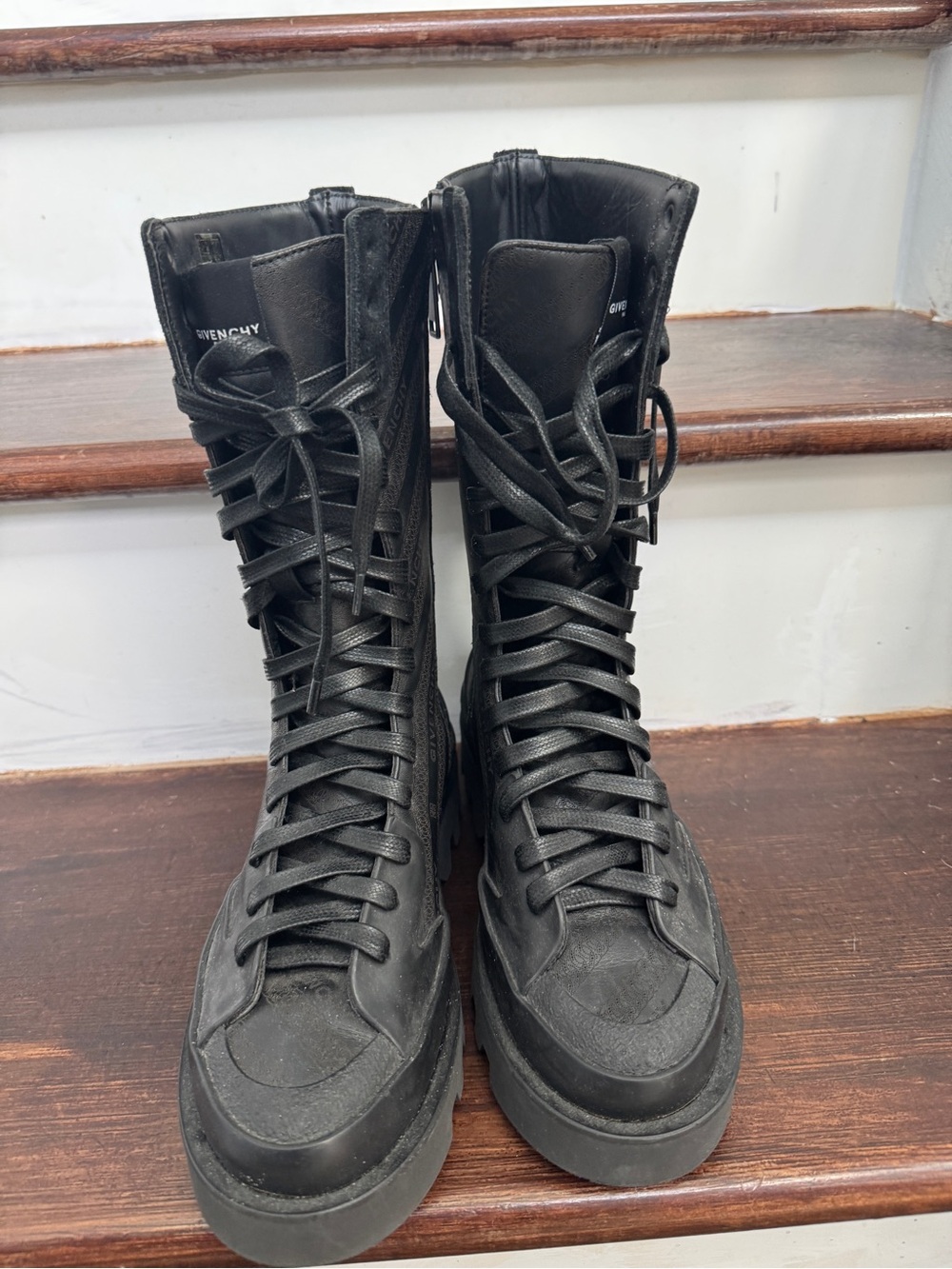 Givenchy Black Women's Combat Moto Boots worn once